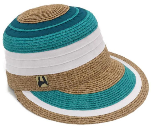 Turquiose Ribbon Visor Hat
