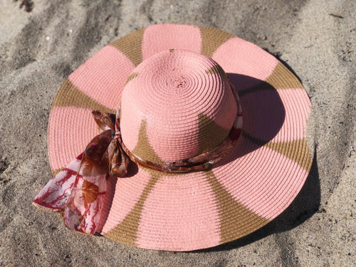 Blush Handpainted 'Floral' Hat