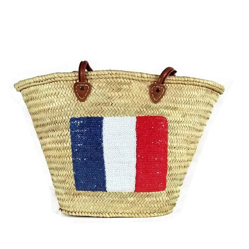 French Flag Custom Large Blue White and Red Basket