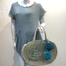 Turquoise Round Artisan Bag
